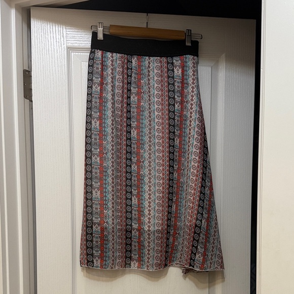 LuLaRoe Dresses & Skirts - LuLaRoe Lola A-Line Skirt with Orange and Blue Stripes